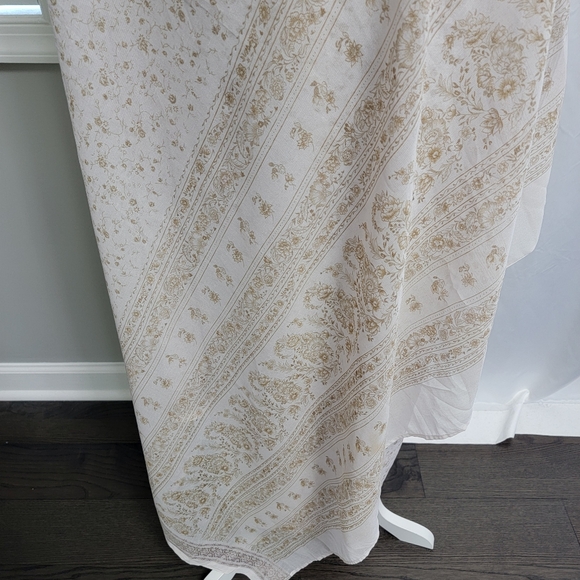 White, gray/grey, brown polyester saree/sari for party - Picture 6 of 13